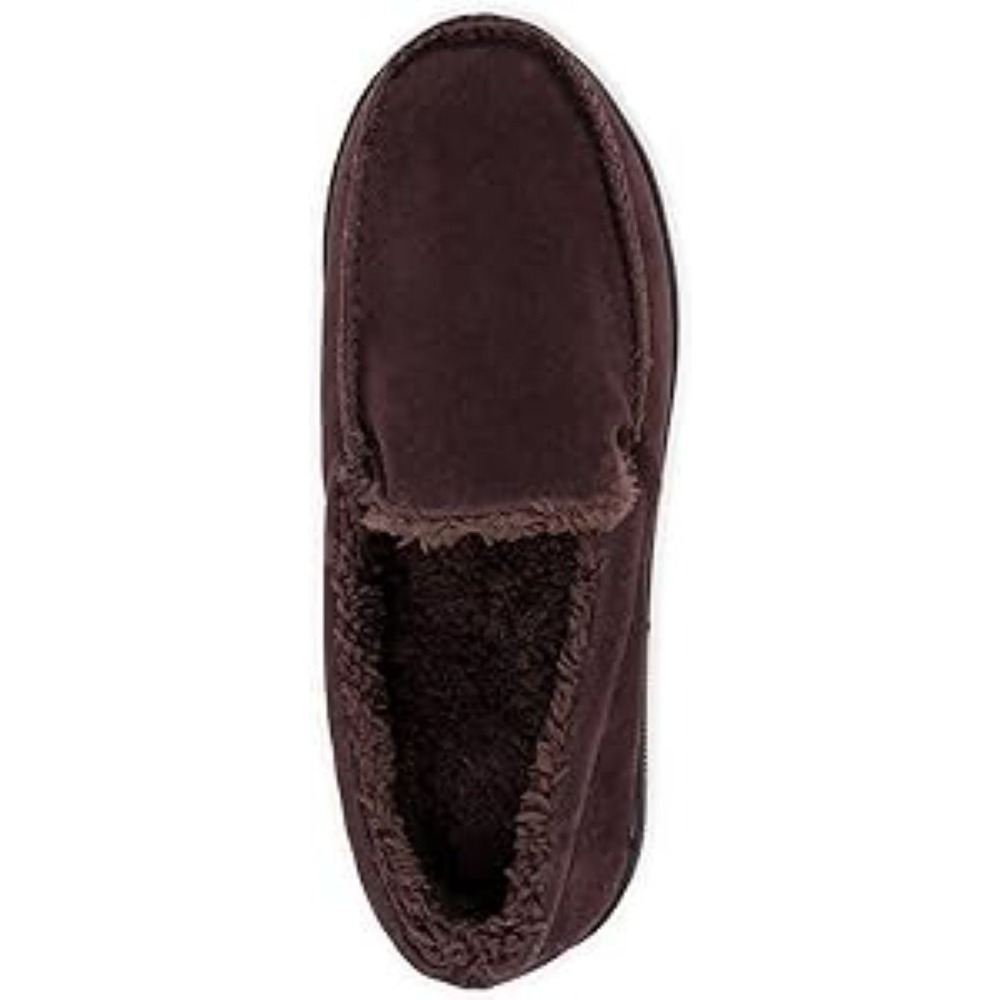 NEW MUK LUKS Chocolate Brown Memory Foam Insole Indoor Outdoor Fur Lined Men 12